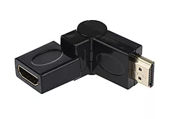 Видео переходник (адаптер) 2E Адаптер 2E HDMI (A/M) SWIVEL,BLACK, GOLD-PLATED