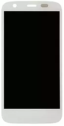 Дисплей Motorola Moto G 2013 (XT1028, X1032, XT1032, XT1033, XT1034, XT1036) с тачскрином и рамкой, White - фото Дисплей Motorola Moto G 2013 (XT1028, X1032, XT1032, XT1033, XT1034, XT1036) с тачскрином и рамкой, White