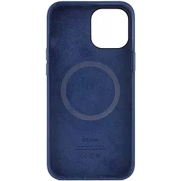 Чехол Apple Silicone Case Full with MagSafe and SplashScreen для Apple iPhone 12 Pro Max Navy blue - миниатюра 3
