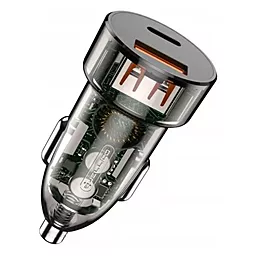 Автомобильное зарядное устройство Jellico F12 30w PD USB-C/USB-A ports car charger black - фото Автомобильное зарядное устройство Jellico F12 30w PD USB-C/USB-A ports car charger black