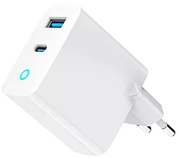 Сетевое зарядное устройство Gembird 45w PD/QC USB-C/USB-A ports charger white (TA-UC-PDQC45L-W-01) - фото Сетевое зарядное устройство Gembird 45w PD/QC USB-C/USB-A ports charger white (TA-UC-PDQC45L-W-01)