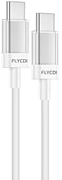 Кабель FLYCDI FLK005 USB Type-C - Type-C 45w 1м PD cable White - фото Кабель FLYCDI FLK005 USB Type-C - Type-C 45w 1м PD cable White