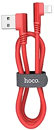 Кабель Hoco U83 Puissant Silicone USB-A - Lightning 12w 2.4a 1.2м cable Red