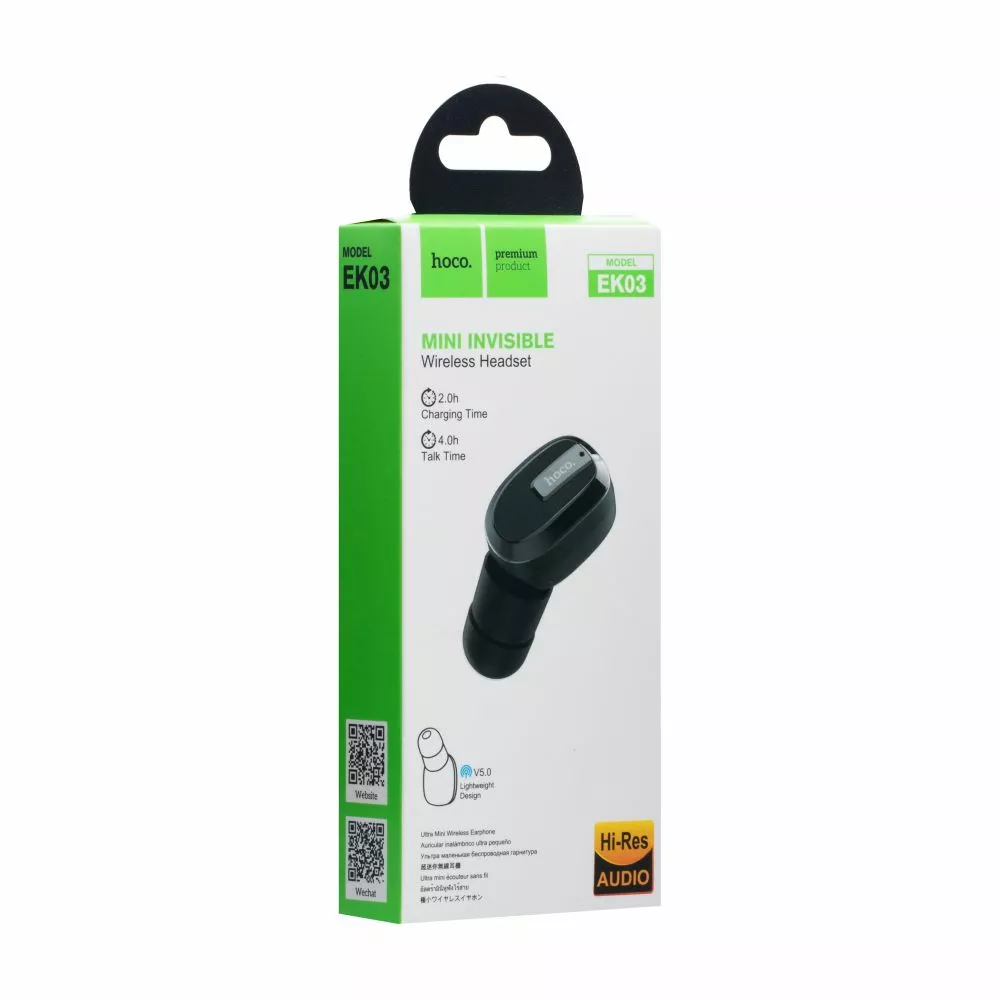 Блютуз гарнитура Hoco EK03 Black - фото 6