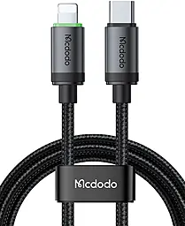 Кабель McDodo USB-C - Lightning 36w 3a 1m Cable with Charging Light Black (CA-4820) - фото Кабель McDodo USB-C - Lightning 36w 3a 1m Cable with Charging Light Black (CA-4820)