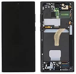Дисплей Samsung Galaxy S22 Ultra S908 с тачскрином и рамкой, оригинал, Phantom Black - фото Дисплей Samsung Galaxy S22 Ultra S908 с тачскрином и рамкой, оригинал, Phantom Black