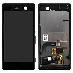 Дисплей Sony Xperia M5 (E5603, E5606, E5633, E5643, E5653, E5663) с тачскрином и рамкой, Black