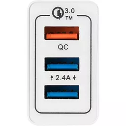 Мережевий зарядний пристрій з швидкою зарядкою Gelius Pro Dominion QC3.0 GP-HC04 3USB 3.1A White (70600) - мініатюра 4