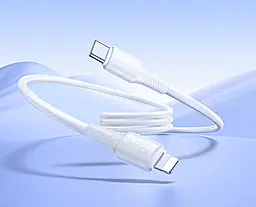 Кабель Hoco X120 USB Type-C - Lightning 27w 3a 1м PD сable White - миниатюра 4 Кабель Hoco X120 USB Type-C - Lightning 27w 3a 1м PD сable White - миниатюра 4
