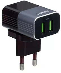 Сетевое зарядное устройство LDNio A2206Q Home Charger Set 2USB 2.4A + Lightning Cable Silver
