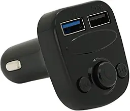 FM-трансмітер Voltronic X88-A 15.5w 2xUSB-A ports car charger black - фото FM-трансмітер Voltronic X88-A 15.5w 2xUSB-A ports car charger black