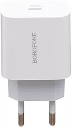 Мережевий зарядний пристрій з швидкою зарядкою Borofone BA38A Speedy 18w PD USB-C home charger white