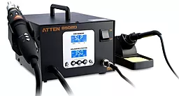 Паяльная станция компрессорная, комбинированная термовоздушная Atten AT8502D (фен, паяльник, 900Вт) - фото Паяльная станция компрессорная, комбинированная термовоздушная Atten AT8502D (фен, паяльник, 900Вт)