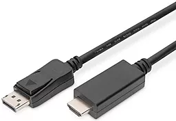 Відеокабель Digitus DisplayPort - HDMI v2.0 4k 60hz 2m black (AK-340303-020-S)