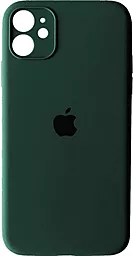 Чохол Silicone Case Full Camera для Apple IPhone 12  Cyprus Green