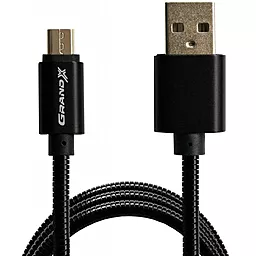 Кабель Grand-X USB-A - micro USB 10.5w 1м cable Black (MM-01B) - фото Кабель Grand-X USB-A - micro USB 10.5w 1м cable Black (MM-01B)