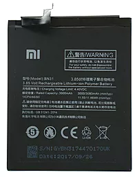 Акумулятор Xiaomi Redmi Note 5A / BN31 (3080 mAh) - мініатюра 2