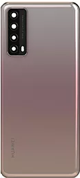 Задняя крышка корпуса Huawei P Smart 2021 со стеклом камеры Original Blush Gold - фото Задняя крышка корпуса Huawei P Smart 2021 со стеклом камеры Original Blush Gold