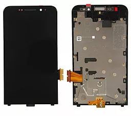 Дисплей Blackberry Z30 4G (Z30 STA100-2, RIM Aristo) с тачскрином и рамкой, Black