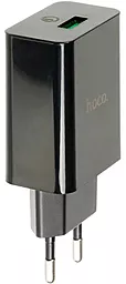 Сетевое зарядное устройство с быстрой зарядкой Hoco DC21A 18w QC3.0 fast charger black