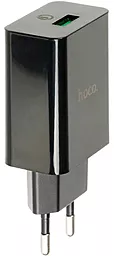 Сетевое зарядное устройство с быстрой зарядкой Hoco DC21A 18w QC3.0 fast charger black - фото Сетевое зарядное устройство с быстрой зарядкой Hoco DC21A 18w QC3.0 fast charger black