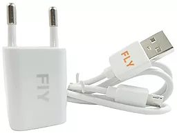 Сетевое зарядное устройство Fly DC Power Charger + micro USB (1.5A) White