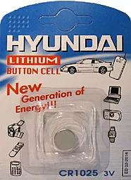 Батарейки Hyundai CR1025 1шт 3 V