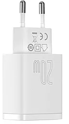 Сетевое зарядное устройство с быстрой зарядкой Baseus Compact Quick Charger U+C 20W White (CCXJ-B02) - миниатюра 2