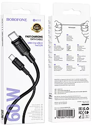 Кабель Borofone BX111 USB Type-C - Type-C 60w 3a 1м PD cable Black - мініатюра 5 Кабель Borofone BX111 USB Type-C - Type-C 60w 3a 1м PD cable Black - мініатюра 5