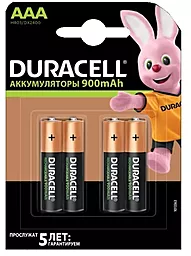Аккумулятор Duracell Rechargable AAA / HR03 900mAh NiMH BL 4шт (5005015)