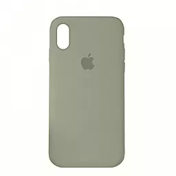 Чехол Silicone Case Full для Apple iPhone XS Max Pebble