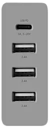 Сетевое зарядное устройство с быстрой зарядкой Macally Home Chargers 3 USB White (HOME72UC-EU) - миниатюра 6