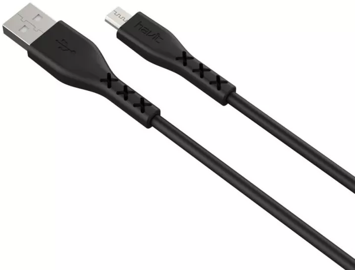 Кабель Havit HV-H67 USB-A - micro USB 12w 2.4a 1.8м cable Black - фото 3