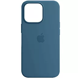Чохол Apple Silicone Case Full with MagSafe and SplashScreen для Apple iPhone 13 Blue Jay