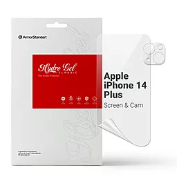 Набор гидрогелевой пленки ArmorStandart Clear для екрана + камера для Apple iPhone 14 Plus (ARM66875) - фото Набор гидрогелевой пленки ArmorStandart Clear для екрана + камера для Apple iPhone 14 Plus (ARM66875)