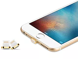 Кабель USB Hoco U16 Magnetic Adsorption Lightning Cable 1.2M Gold - миниатюра 2