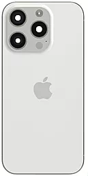 Задня кришка корпусу Apple iPhone 15 Pro з корпусною рамкою та бездротовою зарядкою, Original White Titanium