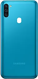 Задняя крышка корпуса Samsung Galaxy M11 2020 M115 со стеклом камеры Metallic Blue - фото Задняя крышка корпуса Samsung Galaxy M11 2020 M115 со стеклом камеры Metallic Blue
