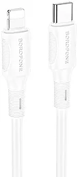 Кабель Borofone BX80 USB Type-C - Lightning 20w 3a 1м PD сable White - фото Кабель Borofone BX80 USB Type-C - Lightning 20w 3a 1м PD сable White