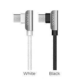 Кабель USB Hoco U42 Exquisite Steel micro USB Cable Black - миниатюра 4