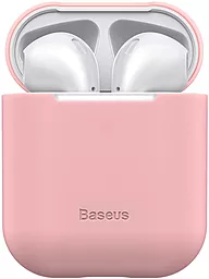 Силиконовый чехол Baseus для Apple AirPods 1/2 Pink - миниатюра 2