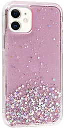 Чехол Epik Star Glitter Apple iPhone 11 Clear/Pink