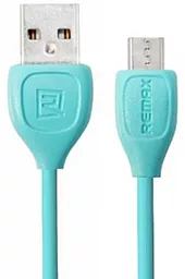 Кабель Remax Lesu USB-A - micro USB 12w 2.4a 1м cable Blue (RC-050m) - фото Кабель Remax Lesu USB-A - micro USB 12w 2.4a 1м cable Blue (RC-050m)
