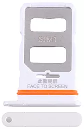 Слот (лоток) SIM-карти Xiaomi Redmi Note 12 Pro 5G та картки пам'яті Dual SIM Polar White
