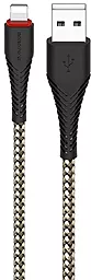Кабель Borofone BX25 Powerful USB-A - Lightning 12w 2.4a 1м cable Black - фото Кабель Borofone BX25 Powerful USB-A - Lightning 12w 2.4a 1м cable Black