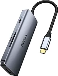 Мультипортовый USB Type-C хаб Choetech 7-in-1 grey (HUB-M19-GY) - миниатюра 2