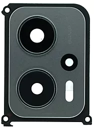 Скло камери Xiaomi Poco X4 GT / Redmi K50i / Redmi Note 11T Pro / Redmi Note 11T Pro Plus з рамкою Black
