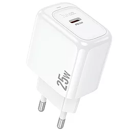 Мережевий зарядний пристрій Hoco CS53A Surplus 25w PD USB-C fast charger white - фото Мережевий зарядний пристрій Hoco CS53A Surplus 25w PD USB-C fast charger white