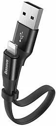 Кабель USB Baseus Nimble Portable 0.23M Lightning Cable Black (CALMBJ-B01) - миниатюра 3