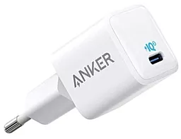 Мережевий зарядний пристрій Anker PowerPort III Nano 18w PD USB-C fast charer white (A2616G21) - фото Мережевий зарядний пристрій Anker PowerPort III Nano 18w PD USB-C fast charer white (A2616G21)